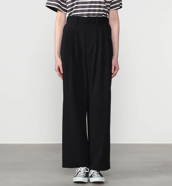 Morris & Sons「MORRIS & SONS | 3タック ワイドパンツ WOMEN」|チノ|