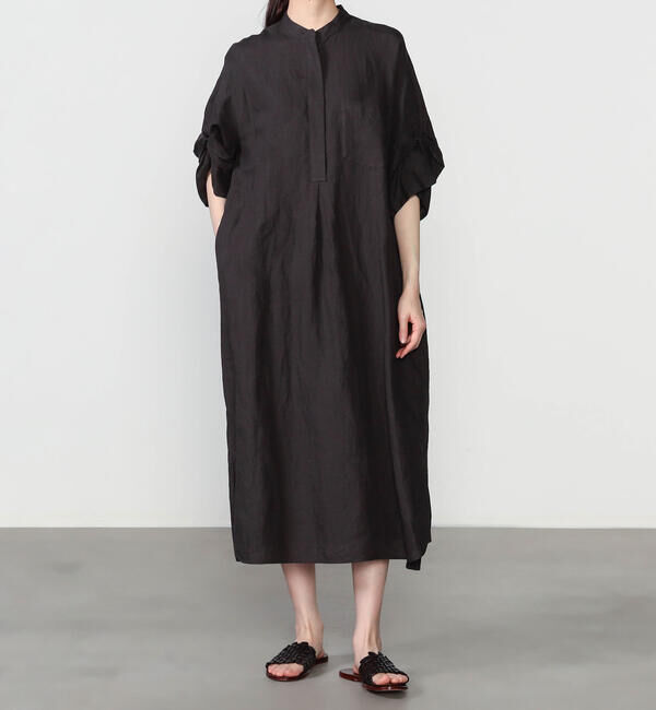  「TICCA |〈別注〉リネン ツイストスリーブワンピース WOMEN」|ワンピース|