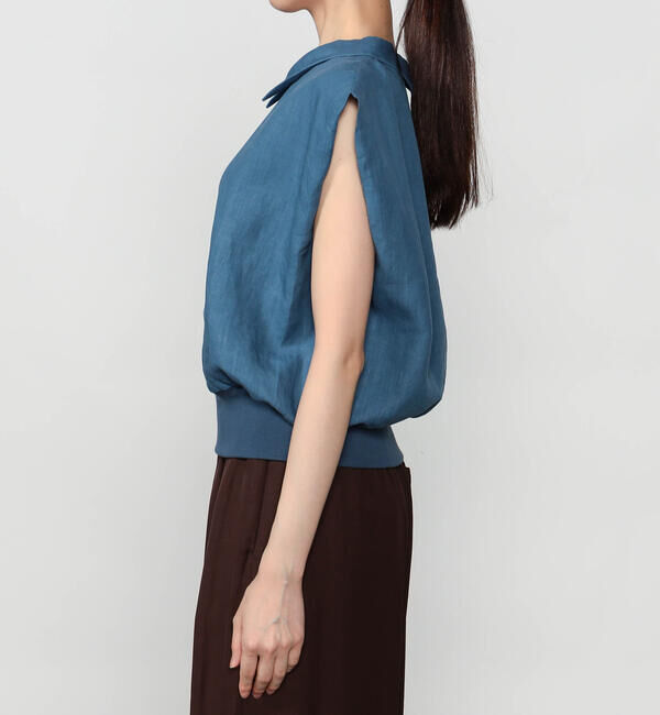  「HAVERSACK | リネンポプリン フレンチスリーブシャツ WOMEN」|シャツ・ブラウス|