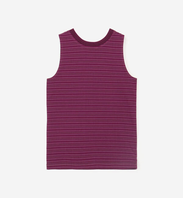  「Yonetomi | 〈別注〉ボーダータンクトップ WOMEN」|Tシャツ・カットソー|PURPLE系1