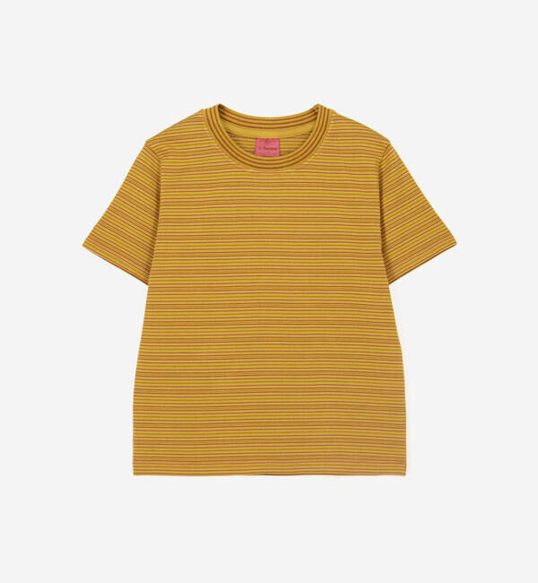  「Yonetomi | 〈別注〉クルーネックボーダーTシャツ WOMEN」|Tシャツ・カットソー|YELLOW系1