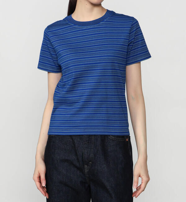 「Yonetomi | 〈別注〉クルーネックボーダーTシャツ WOMEN」|Tシャツ・カットソー|
