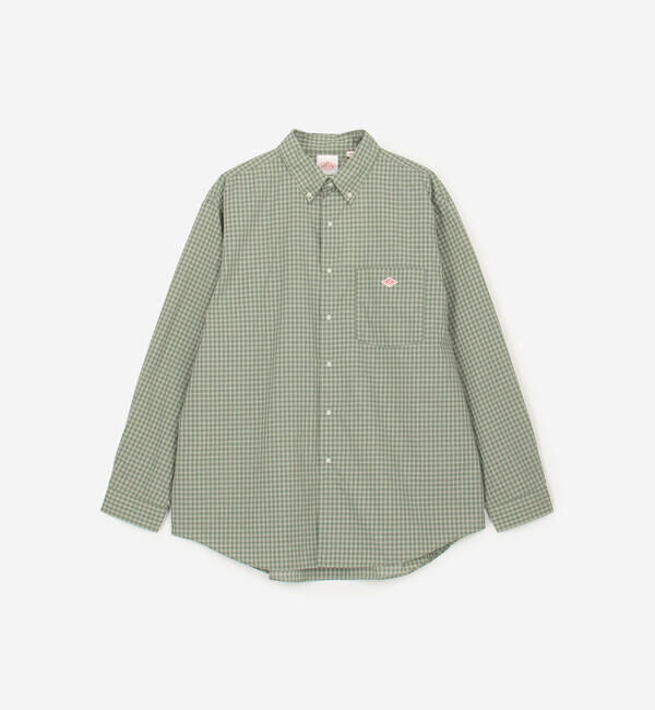 DANTON「DANTON | ボタンダウン 長袖シャツ PLAID MEN」|シャツ・ブラウス|GREEN系1