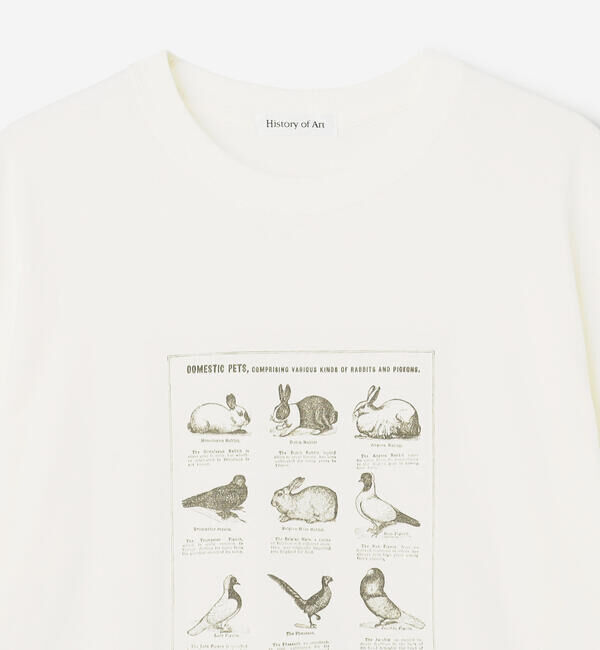  「History of Art | プリントTシャツ RABBITS & BIRDS MEN」|Tシャツ・カットソー|