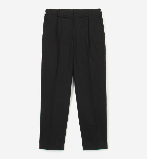 Morris & Sons「MORRIS & SONS | 1タック テーパードストレッチパンツ MEN」|チノ|BLACK