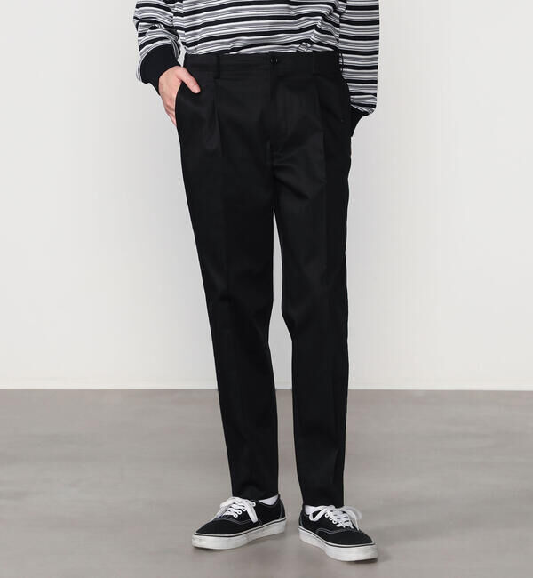 Morris & Sons「MORRIS & SONS | 1タック テーパードストレッチパンツ MEN」|チノ|