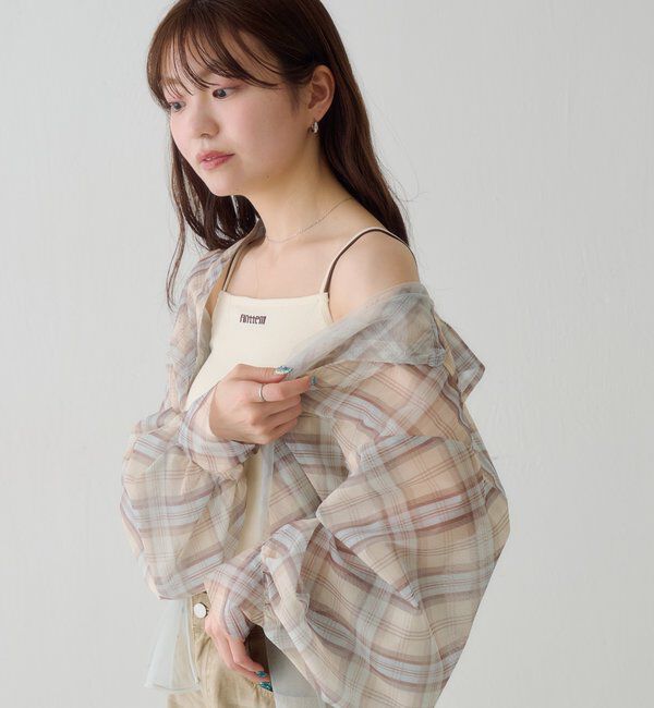  「カップ付きロゴキャミ」|キャミソール|