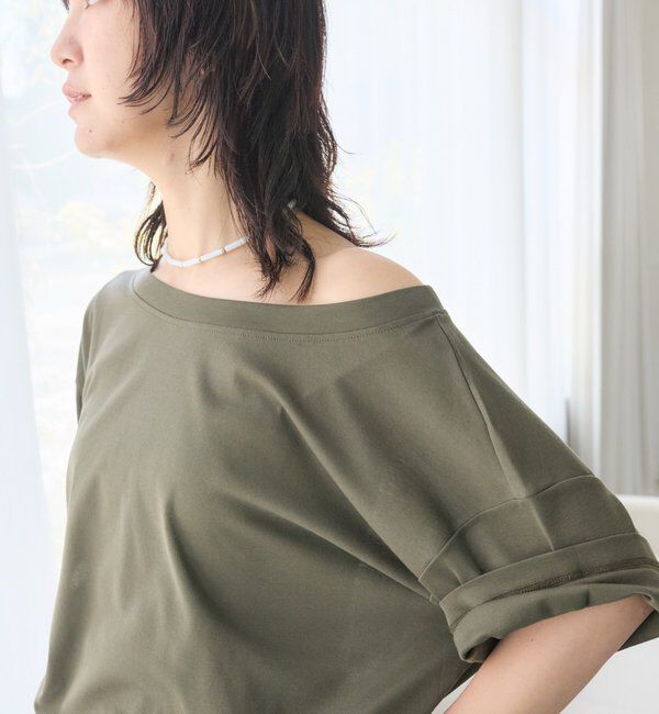  「【A・MONN】【吸水速乾/接触冷感】オープンネックTee」|Tシャツ・カットソー|