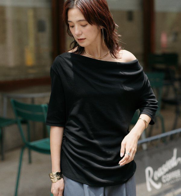  「【接触冷感】ゴブソデネックコンシャスカットソー」|Tシャツ・カットソー|