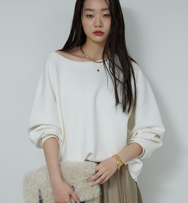  「＜Oggi 6月号掲載アイテム＞【大人のスウェット】ボートネックスウェット」|Tシャツ・カットソー|
