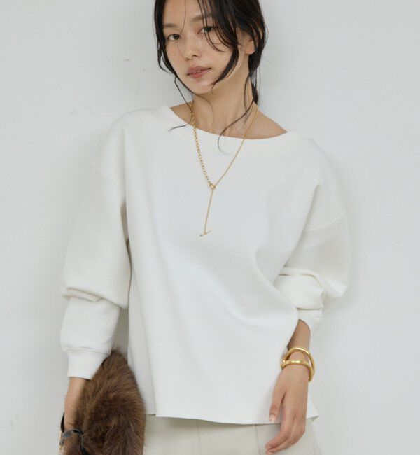  「＜Oggi 6月号掲載アイテム＞【大人のスウェット】ボートネックスウェット」|Tシャツ・カットソー|