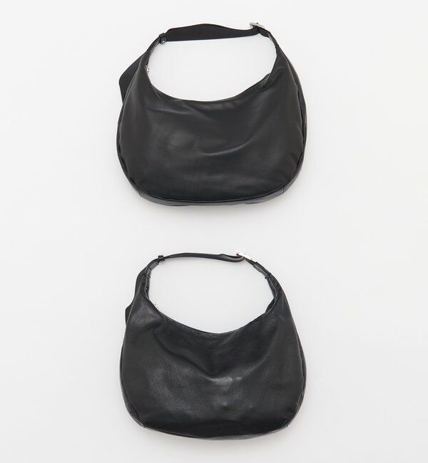  「《本革/490g》ソフトレザーラウンドビッグショルダーバッグ」|ショルダー・メッセンジャー|