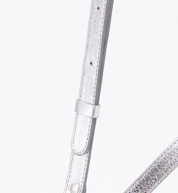  「《本革/360g》ソフトレザーシンプルショルダーバッグ［silver］」|ショルダー・メッセンジャー|