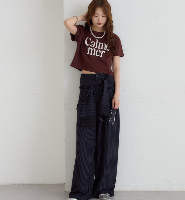  「【4色展開/短丈で使いやすい◎】カラーロゴチビTシャツ」|Tシャツ・カットソー|