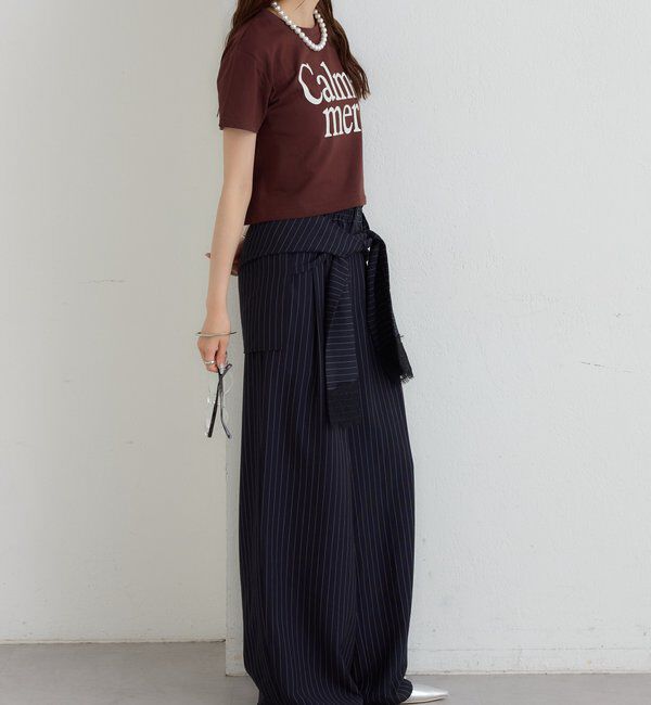  「【4色展開/短丈で使いやすい◎】カラーロゴチビTシャツ」|Tシャツ・カットソー|