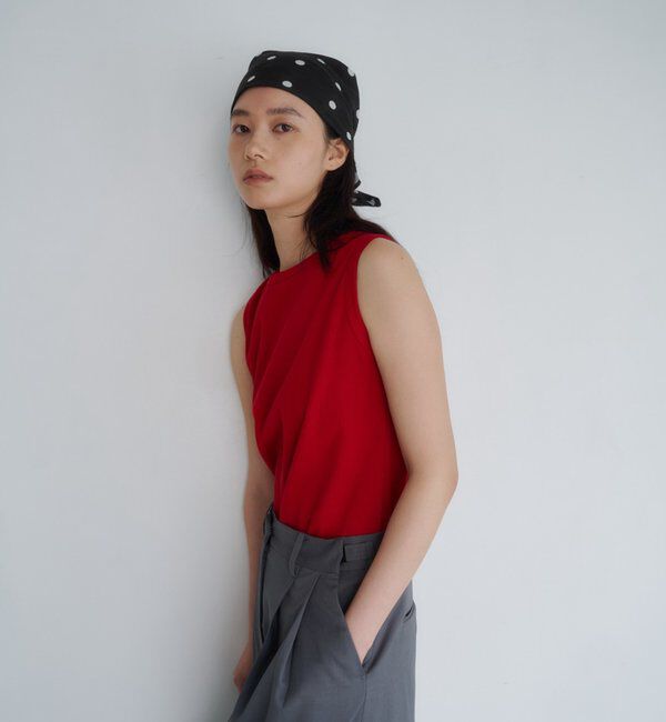  「【5色展開】リブコンパクトノースリーブ」|Tシャツ・カットソー|