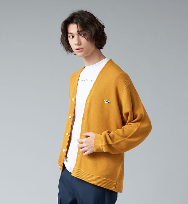 ABAHOUSE「【PENNEY'S / ペニーズ】THE FOX COLOR CARDIGAN」|ニット・セーター|マスタード