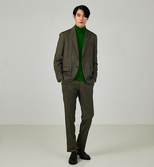ABAHOUSE「【セットアップ対応/FLEX JACKET】オーロラツイード ストレッチ ジャケ」|テーラードジャケット|