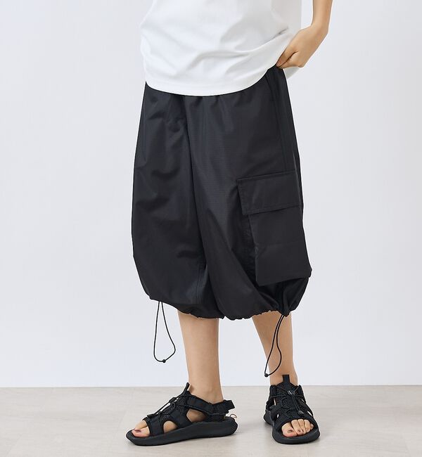 ABAHOUSE「【TAION / タイオン】 DOWN MILITALY KNEE LENGTH」|カーゴ|ブラック