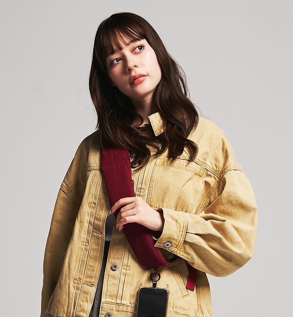 ABAHOUSE「【WAVE /ウェイブ】WAVE me  Strap bag/ストラップバッグ/」|モバイルケース|レッド系その他1