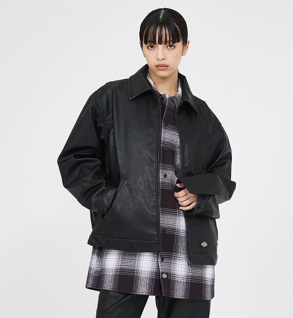 ABAHOUSE「【Dickies / ディッキーズ】フェイクレザー アイゼンハワージャケット /」|ミリタリー・モッズコート|