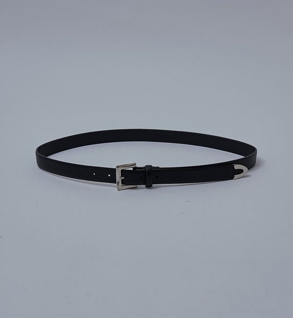 ABAHOUSE「【UNISEX】 LIZERD STAMPED PUNTALE BELT / リ」|ベルト|ブラック
