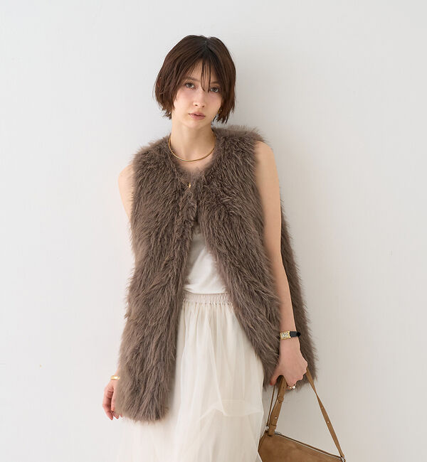 Rouge vif「【一部店舗限定】エコファーベスト」|ベスト・ジレ|