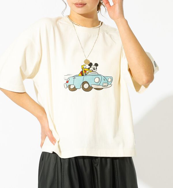 Rouge vif「【DISCUS/ディスカス】DISCUS&times;Disneyコラボ Tシャツ/半袖/デ」|Tシャツ・カットソー|ホワイト系その他3