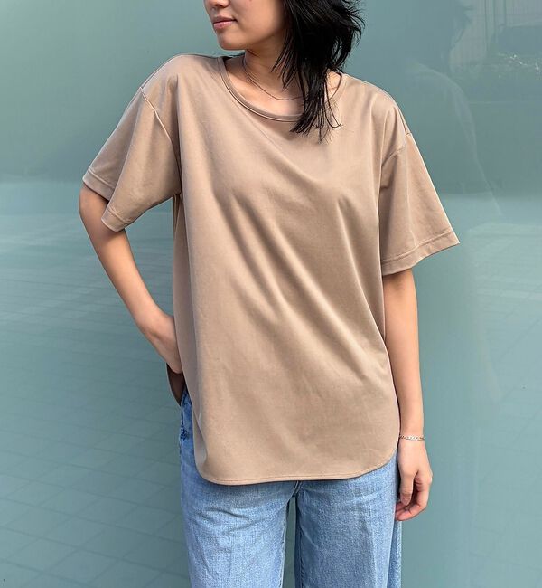 Rouge vif「ヴィンテージキュプラジャージー半袖プルオーバー」|Tシャツ・カットソー|ベージュ