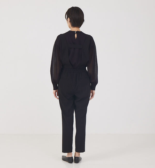 qualite「《セットアップ対応》サロペット付センタープレスパンツ」|オールインワン|