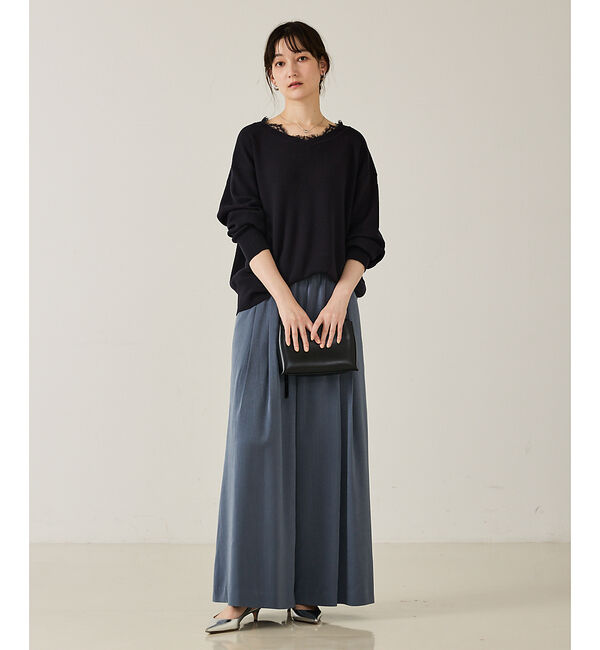 qualite「ピーチサテンフレアーパンツ」|その他|