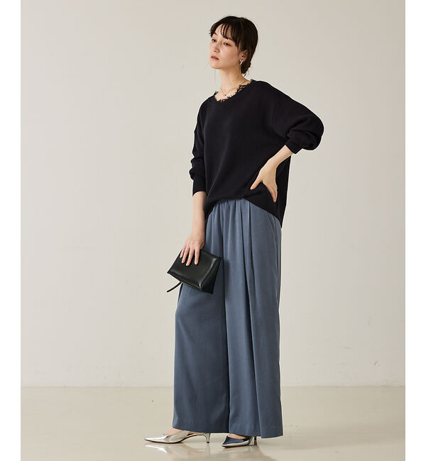 qualite「ピーチサテンフレアーパンツ」|その他|