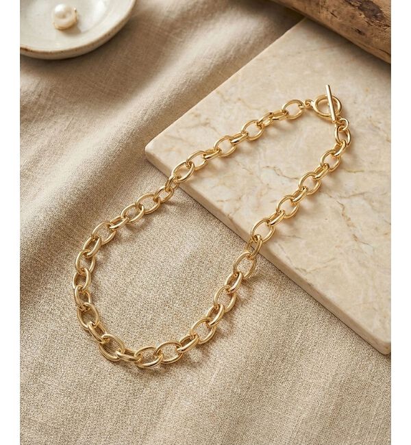 qualite「【ステンレス】シックチェーンネックレス」|ネックレス|ゴールド