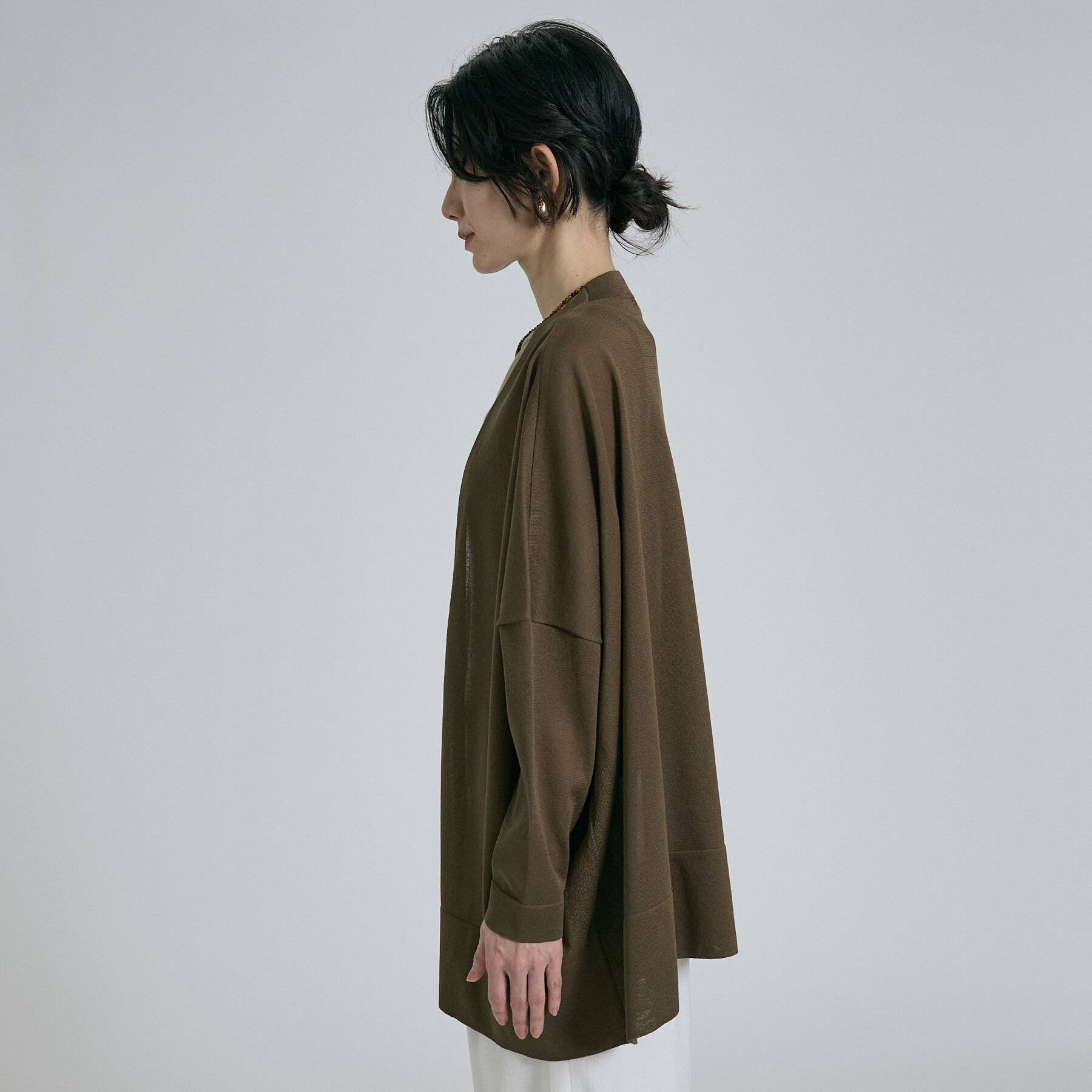 qualite「【接触冷感】シアーオーバーカーディガン」|カーディガン|