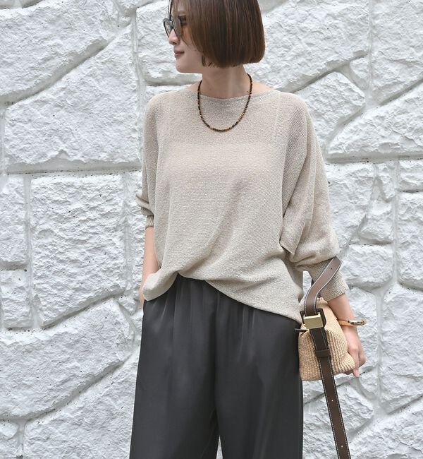 qualite「【夏まで快適に着られる】camifineニットプルオーバー」|Tシャツ・カットソー|