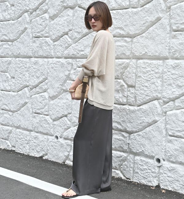 qualite「【夏まで快適に着られる】camifineニットプルオーバー」|Tシャツ・カットソー|