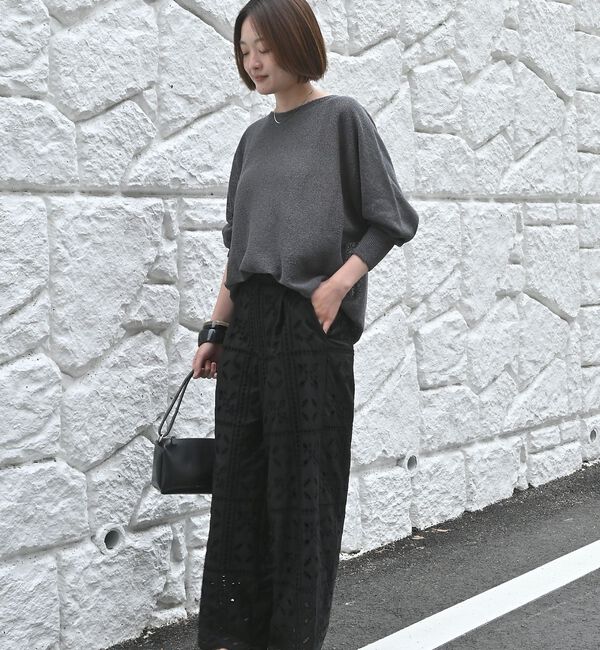 qualite「【夏まで快適に着られる】camifineニットプルオーバー」|Tシャツ・カットソー|