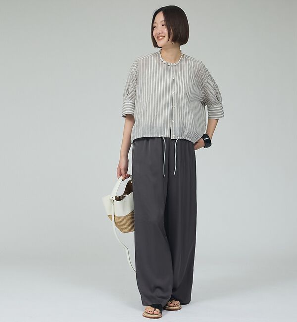 qualite「【FEEL & TASTE】Lilyrafiacombi バスケットバッグ」|ショルダー・メッセンジャー|