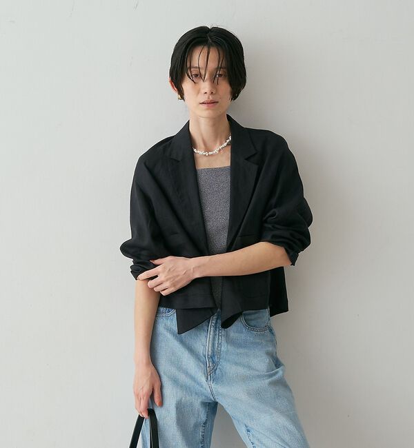 qualite「リネンショートジャケット」|その他|
