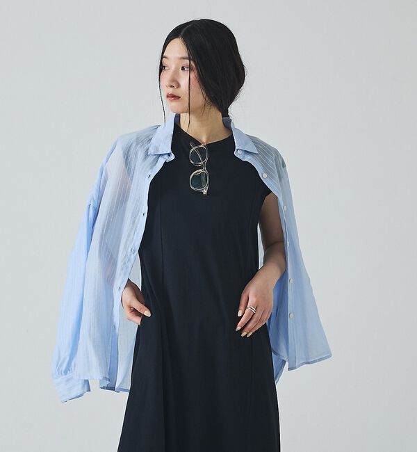 abahouse mavie「【接触冷感＆速乾】ヘンリーネック2WAYワンピース」|ワンピース|