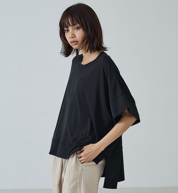 abahouse mavie「【二の腕カバー】スラブプルオーバー」|Tシャツ・カットソー|
