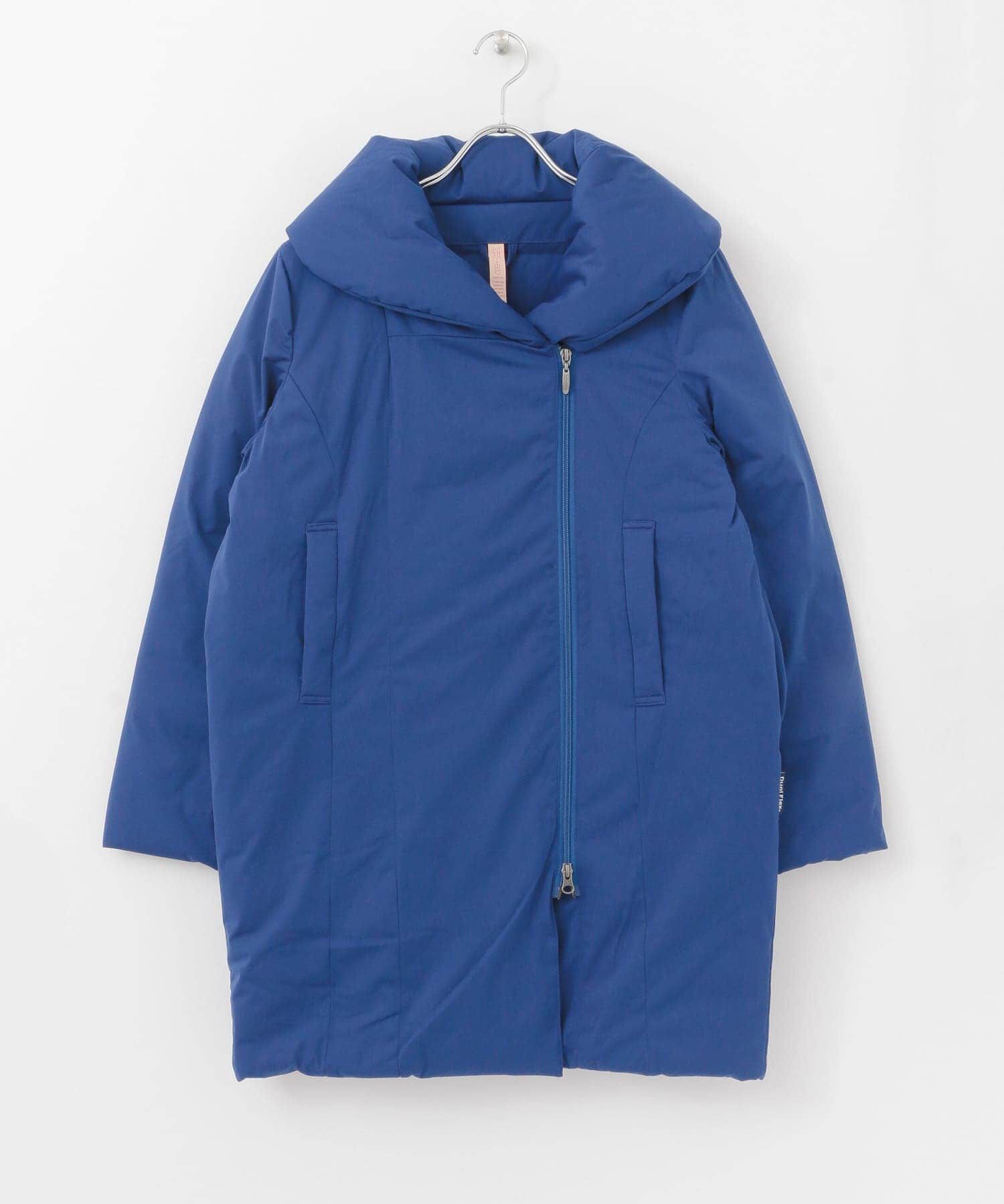URBAN RESEARCH「YOSOOU　Shawl Back Gather Coat」|ダウン|ブルー