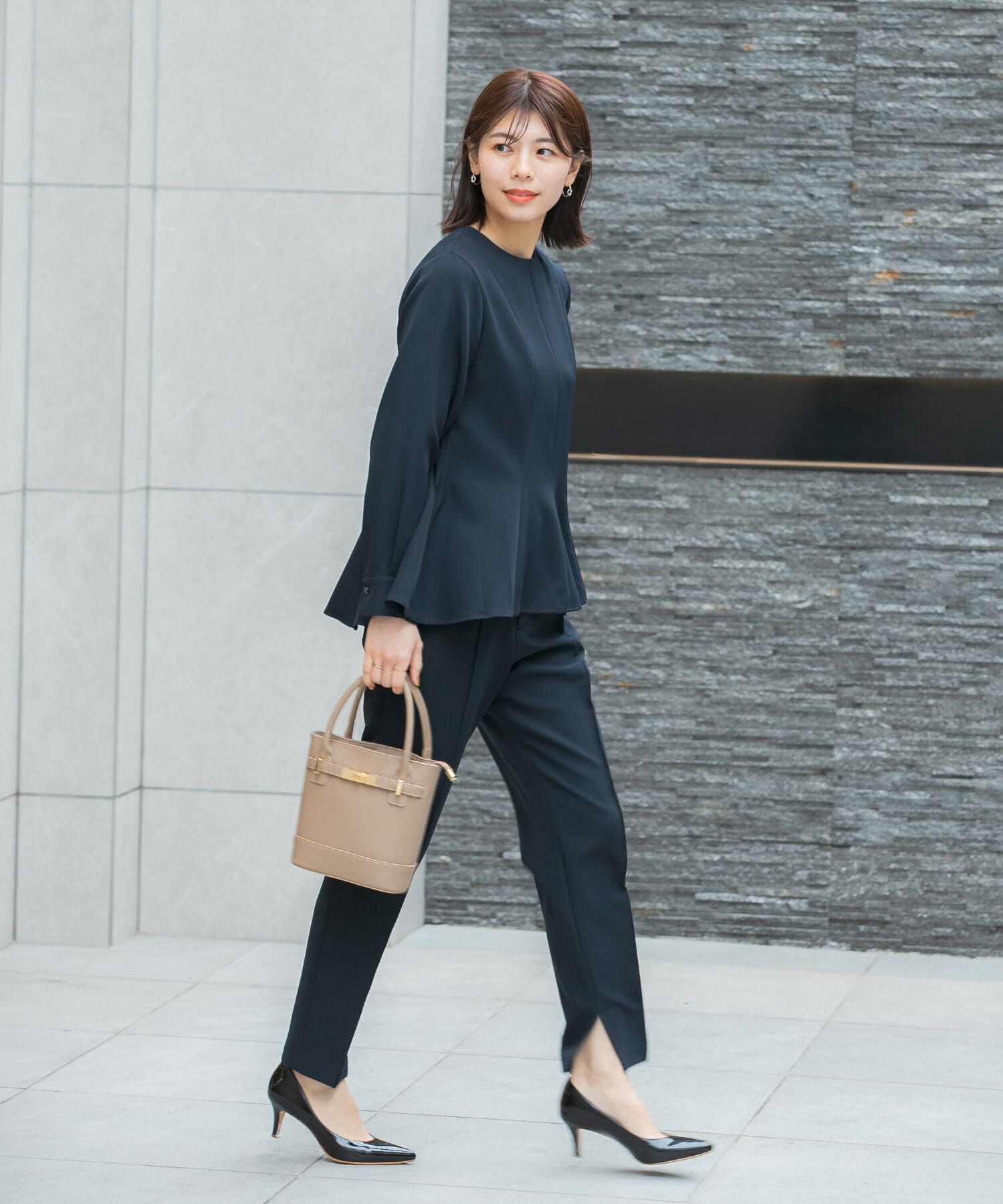URBAN RESEARCH ROSSO「『WEB/一部店舗限定』『SHORT/TALLｻｲｽﾞあり』ﾍﾟﾌﾟﾗﾑﾌﾞﾗｳｽ+ﾃ 」|その他|ネイビー