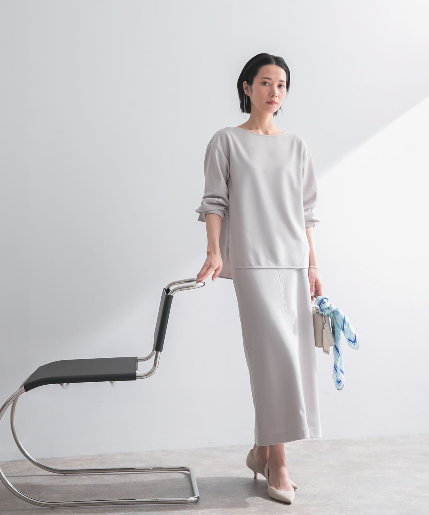 URBAN RESEARCH ROSSO「ストレッチジョーゼットスカート」|スカート|