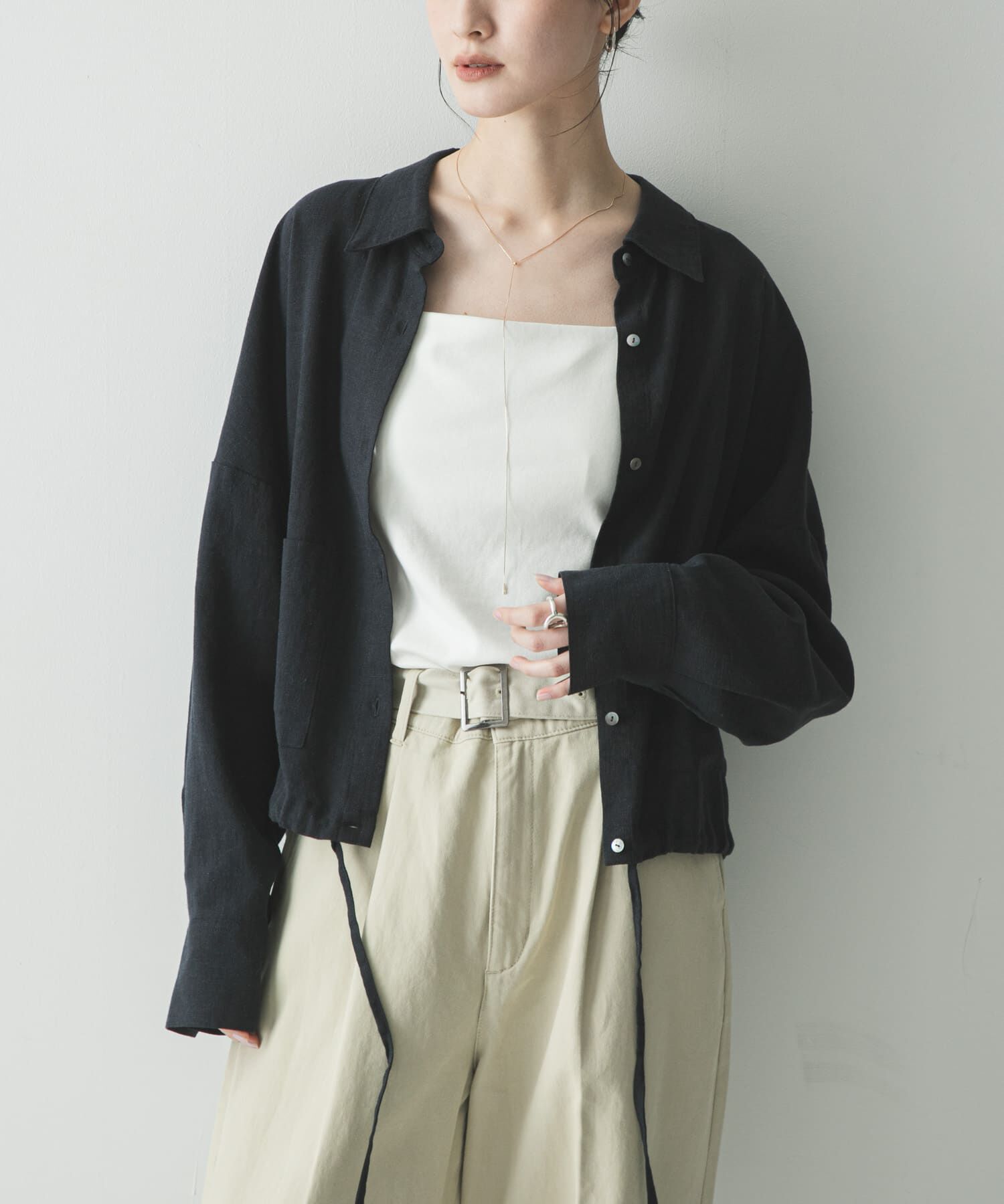 URBAN RESEARCH「ラミーレーヨンワイドショートシャツ」|シャツ・ブラウス|