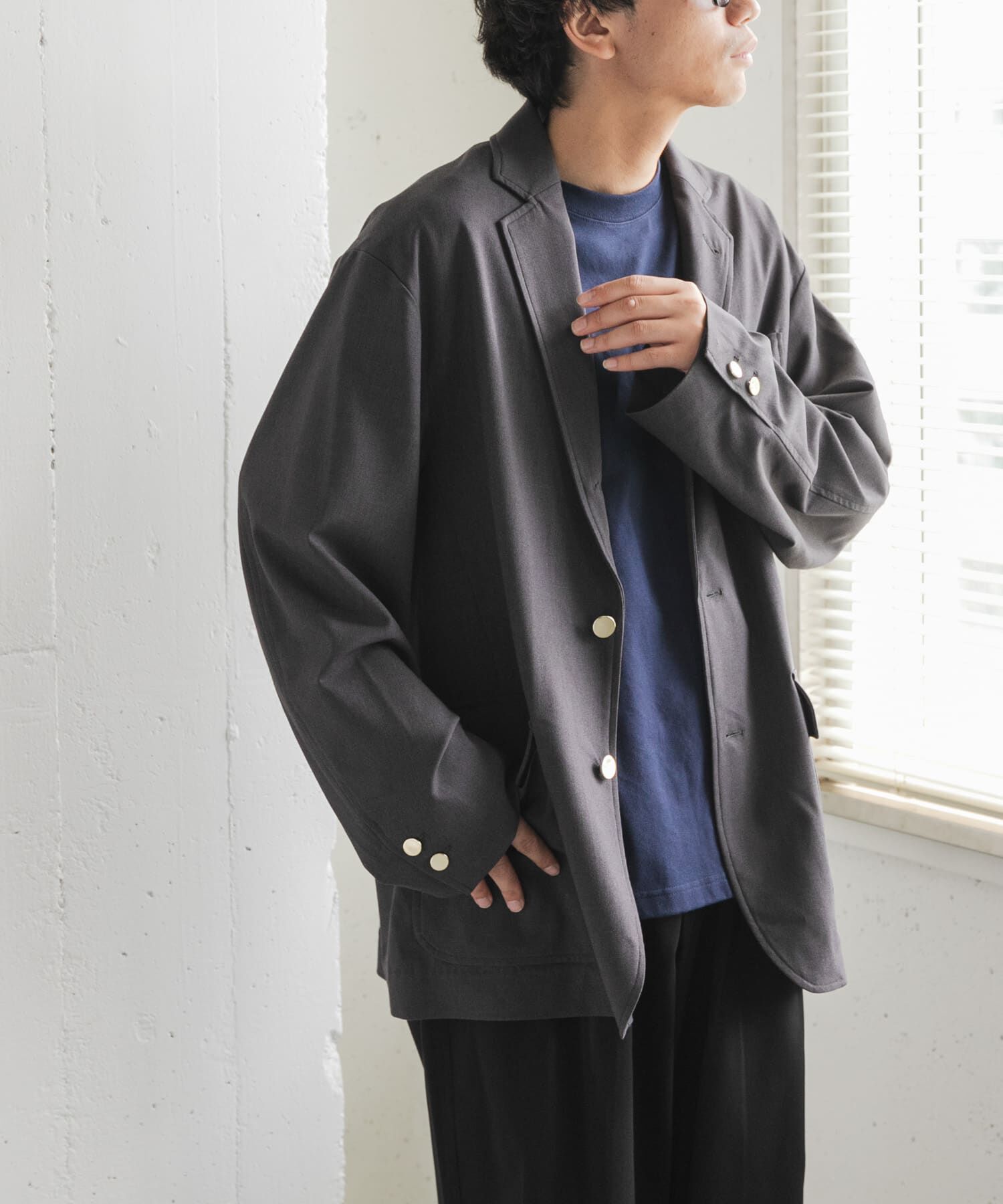 URBAN RESEARCH DOORS「FORK&SPOON　TRテーラードジャケット」|その他|チャコールグレー