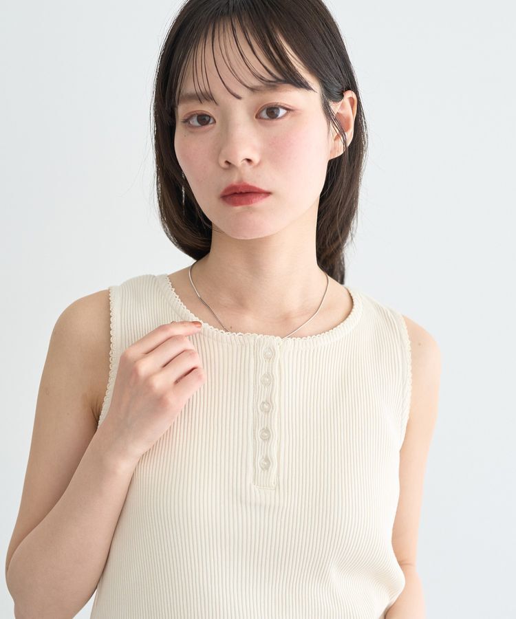 earth music&ecology「ピコミシンヘンリーネックタンクトップ」|インナー|