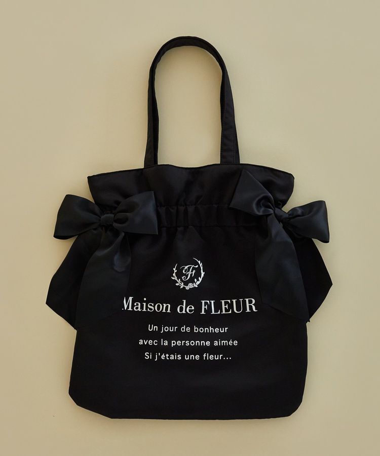 Maison de FLEUR「ダブルリボンギャザートートバッグ」|トートバッグ|