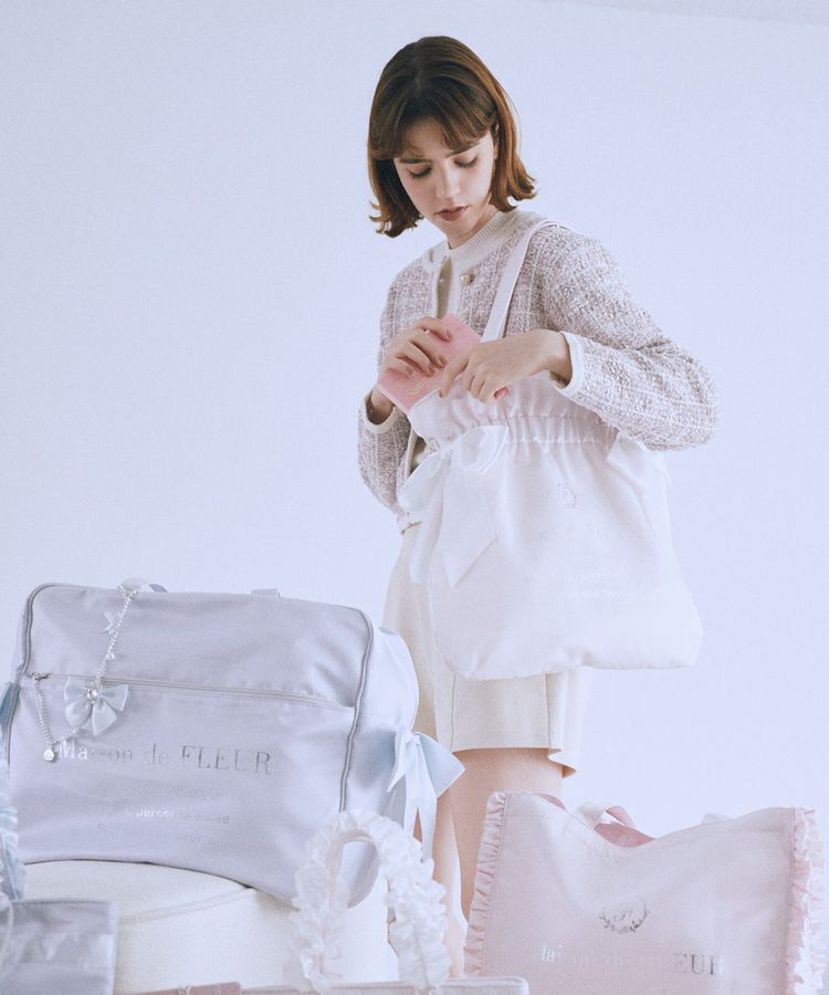 Maison de FLEUR「ダブルリボンギャザートートバッグ」|トートバッグ|