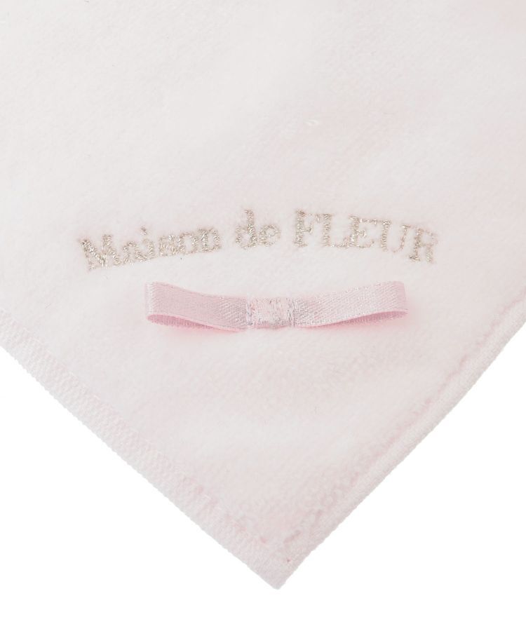 Maison de FLEUR「ラメリボンタオルハンカチ」|ハンカチ|